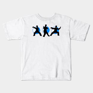 Tai Chi Poses Silhouettes Kids T-Shirt